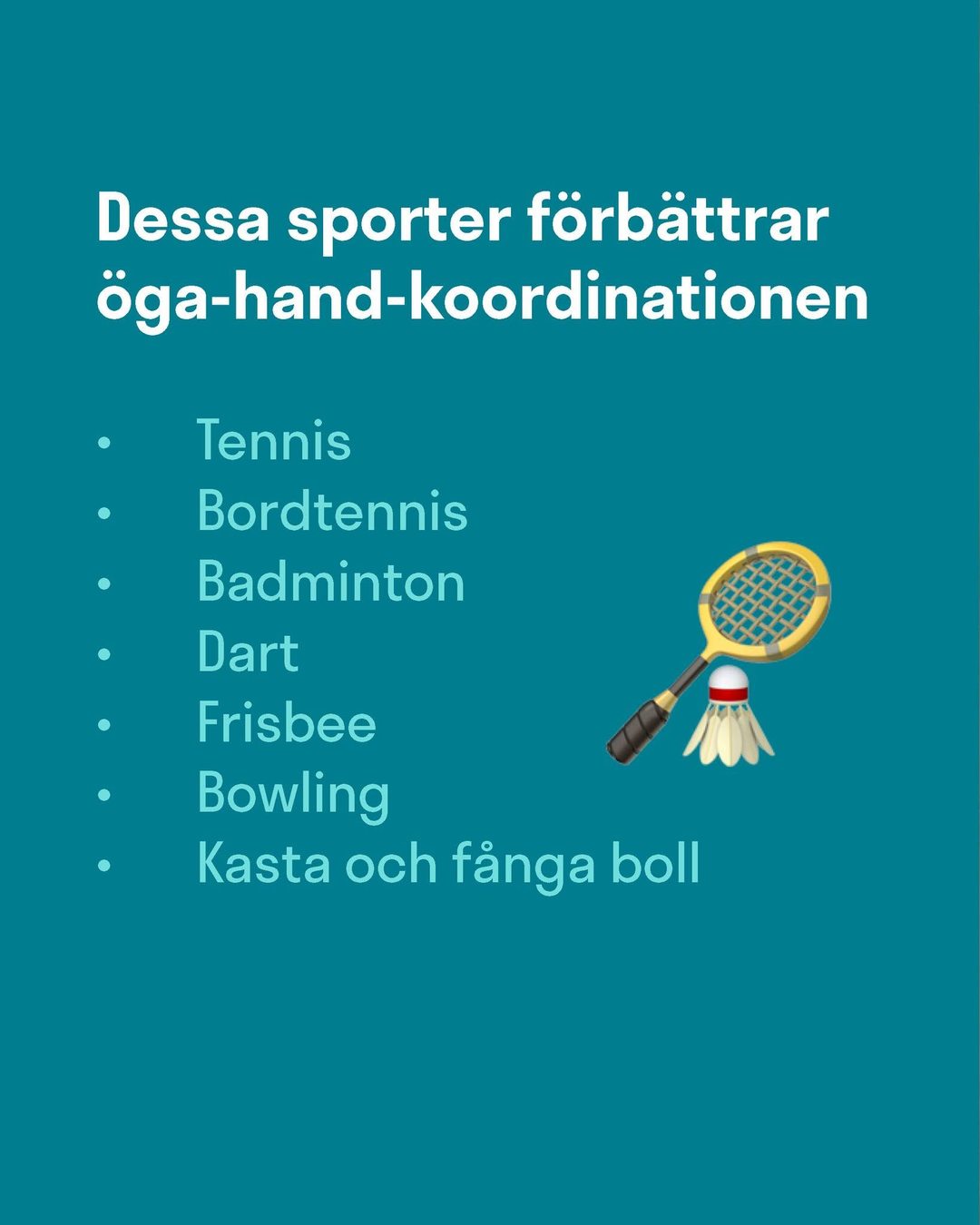 Slide 7: Sports that improve eye and hand coordination